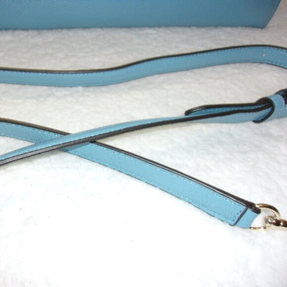 E-134 COACH CELESTE BABY BLUE EAST/WEST CONVERTIBLE HOBO BAG - Picture 15 of 15